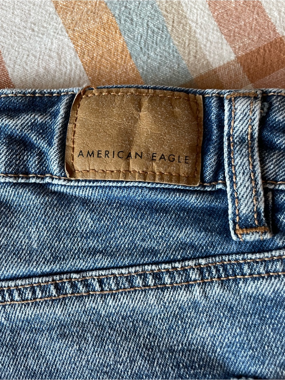 American Eagle Women’s Distressed Denim Shorts - Blue - Picture 4 of 10